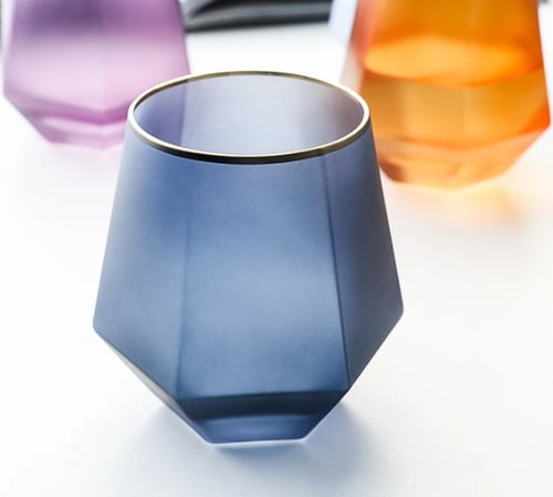 كوب زجاجي مضلع ضبابي 300 مل | CUP