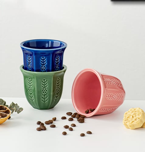 كوب قهوة سيراميك بتصميم القهوة السعودية التراثية –...