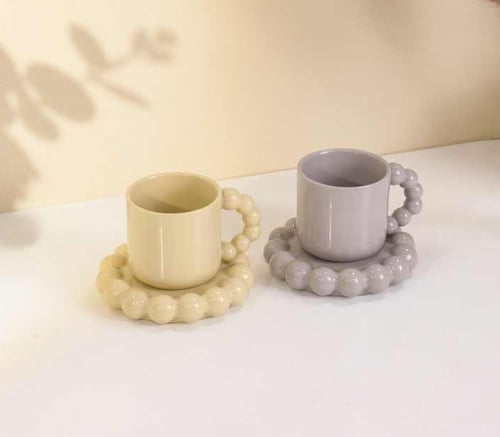 كوب حبات اللؤلؤ - الوان مختلفة | CERAMIC CUP