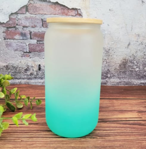 كوب زجاج مع غطاء خشبي و مزاز | Cup Glass