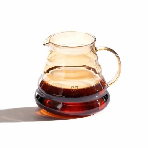 سيرفر V60 زجاج عسلي 600 مل - مقاس 02 | V60 Coffee...