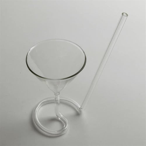 كوب زجاجي بتصميم فريد مع شفاطة مدمجة - 115 مل | ال...