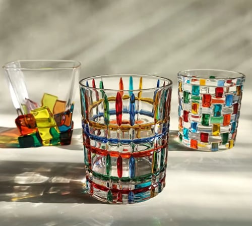 كوب زجاجي بألوان و أشكال عشوائية | Colorful Glass...