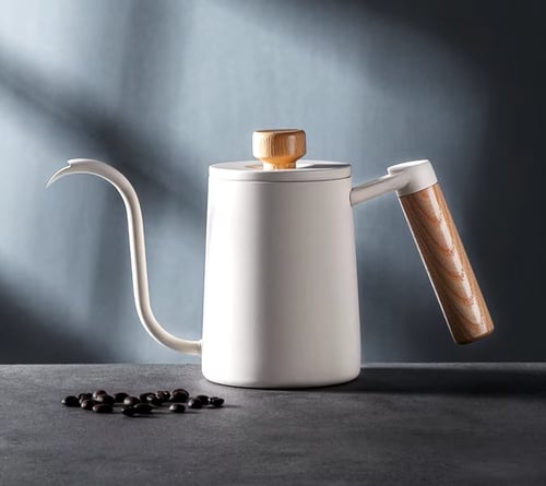 ابريق تقطير ترشيح بمقبض خشبي - الوان واحجام متعددة...