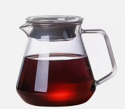 سيرفر V60 زجاجي مع غطاء - كوف | V60 Coffee Server...