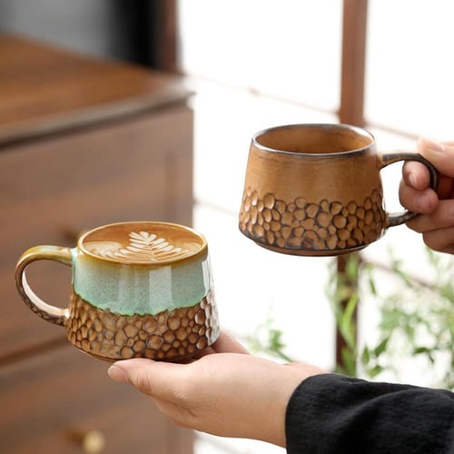 كوب سيراميك بنقشة حبوب قهوة- الوان متعددة | CERAMI...
