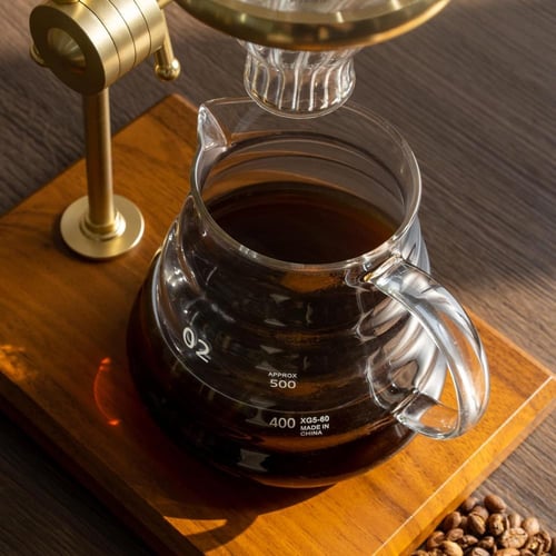 طقم تقطير القهوة الفاخر - نحاسي | V60 Dripper Set...
