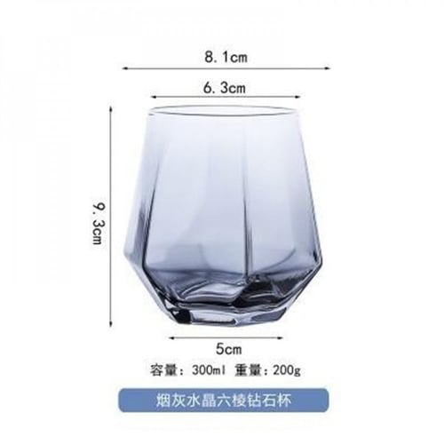 كوب زجاجي مضلع 300 مل | CUP