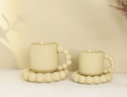 كوب حبات اللؤلؤ - الوان مختلفة | CERAMIC CUP