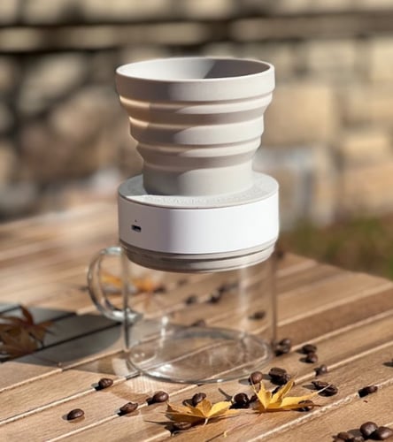 صانعة قهوة قابلة للطي و التنقل - مع كوب | Coffee M...