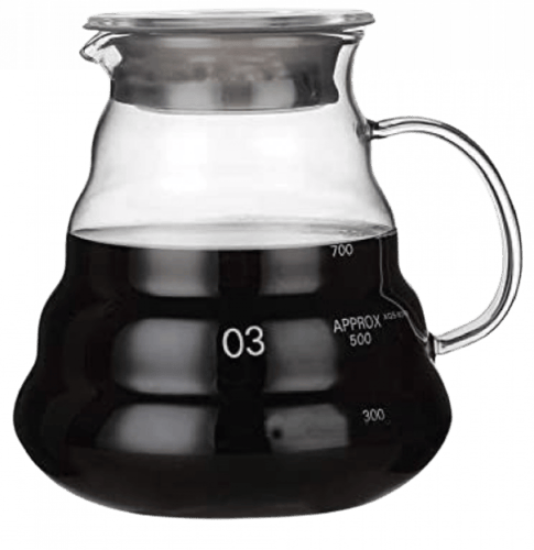 سيرفر V60 زجاج 800 مل - مقاس 03 | V60 Coffee Serve...