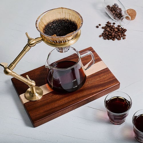 ستاند حامل اقماع التقطير V60 مصنوع من الخشب الفاخر...