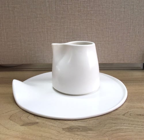 كوب سيراميك مائل مع صحن 180 مل | CERAMIC Cup