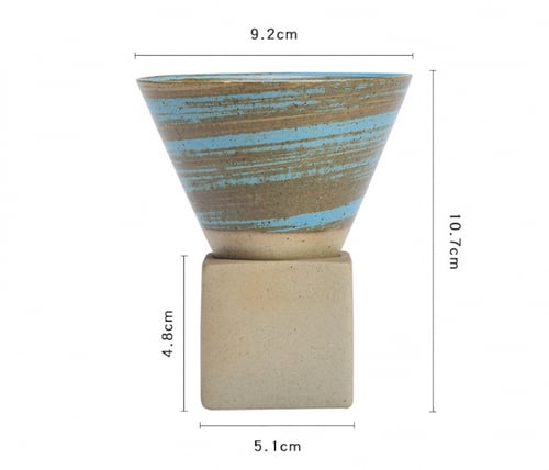 كوب مخروطي مع قاعدة - الوان متعددة | CUP CERAMIC