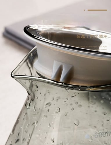 سيرفر V60 - زجاجي اسود و عسلي فاخر | V60 Server Bl...