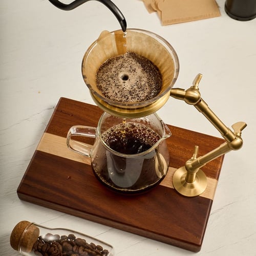 ستاند حامل اقماع التقطير V60 مصنوع من الخشب الفاخر...