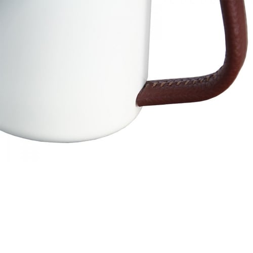 ابريق تقطير القهوة 600 مل ابيض | مقبض قماش