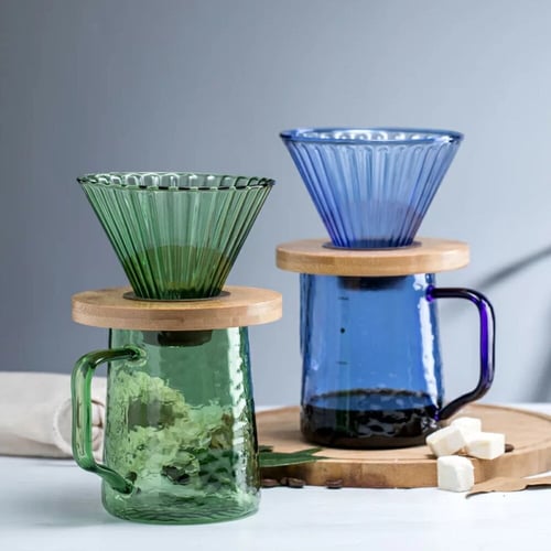 طقم زجاجي مموج V60 - مقاس 500 مل | الوان متعددة