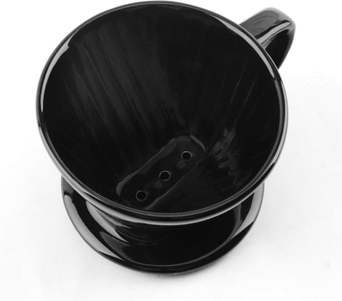 قمع تقطير سيراميك شبيه كاليتا - اسود و بني | Kalit...