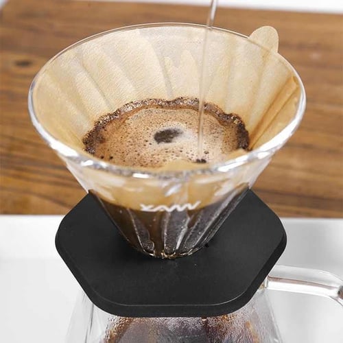 قمع تقطير V60 زجاجي مع قاعدة | V60 Dripper