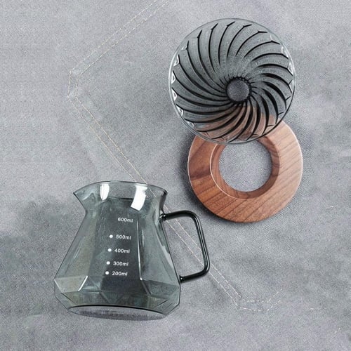 سيرفر V60 - زجاجي اسود و عسلي فاخر | V60 Server Bl...