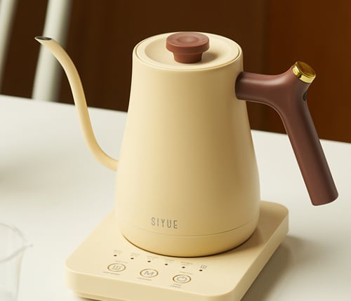 غلاية بمقبض خشبي 800 مل - الوان متعددة | Electric...