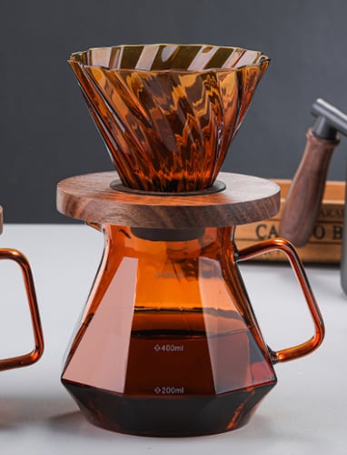 طقم قمع مع سيرفر زجاجي فاخر - الوان متعددة | V60 D...