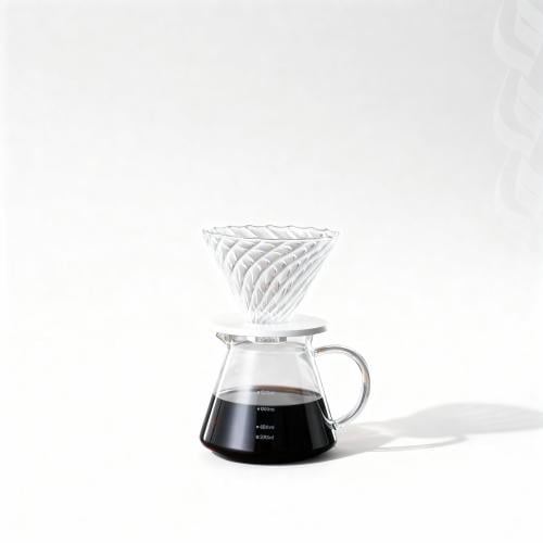 طقم التقطير V60 - ابيض | V60 Dripper 02