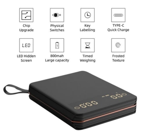 ميزان ذكي محمول بمؤقت | Mini Smart Coffee Scale