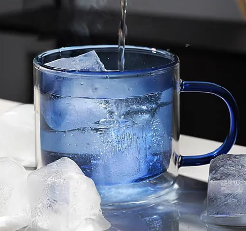 اكواب زجاجية مزدوجة الطبقات - الوان متعددة | Glass...