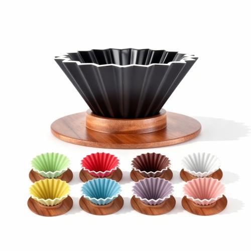 قمع الترشيح V60 مطابق لـ اوريقامي مع قاعدة - مقاس...