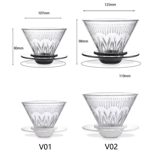 قمع V60 مع قاعدة - الوان و مقاسات متعددة | V60 Dri...