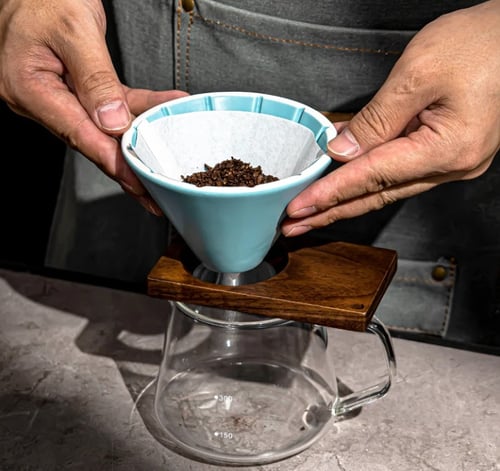 قمع الترشيح V60 سيراميك الوان متعددة بدون قاعدة -...