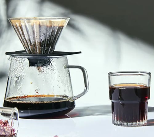 قمع V60 مع حامل اسود - 01 و 02 | V60 Dripper