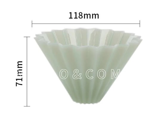 قمع الترشيح V60 شبيه اوريقامي مع قاعدة شفافة V60 D...