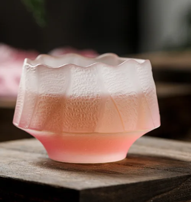 كوب زجاجي مع صحن 55 مل - الوان متعددة | Glass CUP