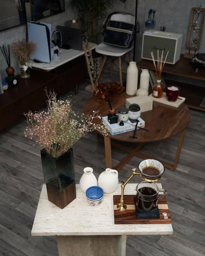 ستاند حامل اقماع التقطير V60 مصنوع من الخشب الفاخر...