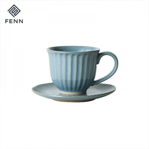 كوب سيراميك معتق مع صحن 180 مل | CERAMIC Ateeq