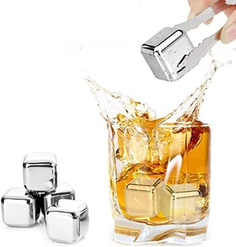 مكعبات ثلج - ستيل | Stainless Steel Ice Cups
