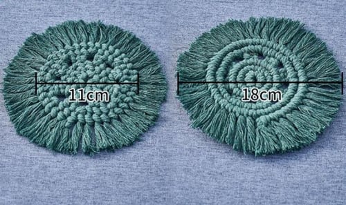 بساط اكواب للتزيين مصنوع يدوياً - متعددة الألوان