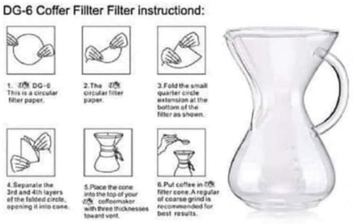 فلاتر كيمكس 3 اكواب - 100 فلتر | CHEMEX Filter