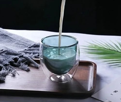 اكواب زجاجية مزدوجة الطبقات - الوان متعددة | Glass...