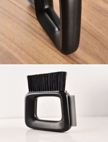 فرشاة و مكنسة تنظيف طاولة القهوة - اسود
