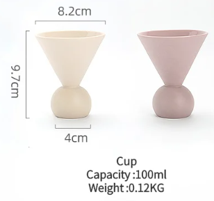 كوب قهوة مخروطي بقاعدة دائرية - الوان متعددة | 100...