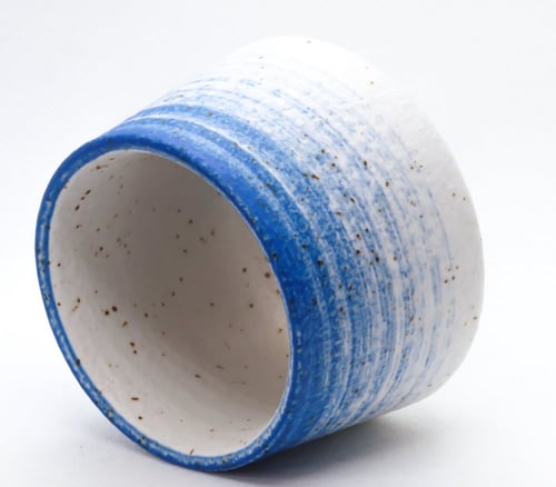 كوب سيراميك بتصميم حجري | 180 مل ازرق و ابيض