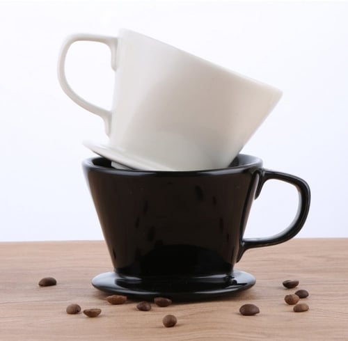 قمع تقطير سيراميك شبيه كاليتا - اسود و بني | Kalit...