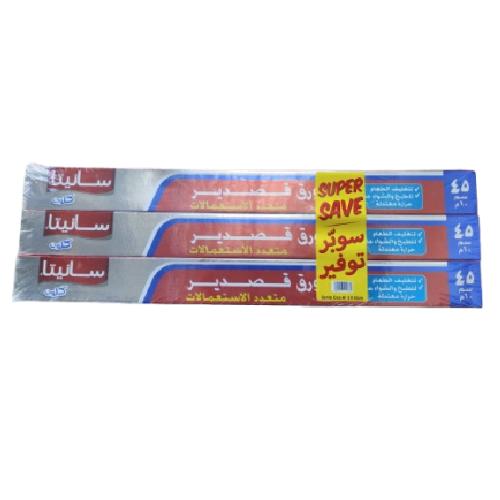 سانيتا كلوب ورق قصدير متعدد الاستعمالات 3حبة × 45...