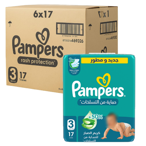 [ كرتون ] بامبرز حفاضة حماية من التسلخات بالصبار م...