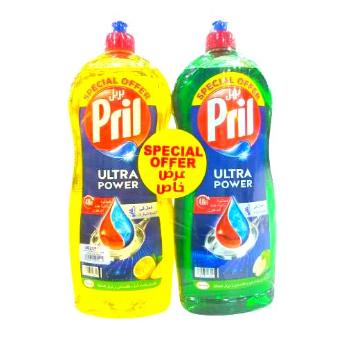 بريل الترا باور سائل غسيل صحون ليمون 1.25 لتر + تف...