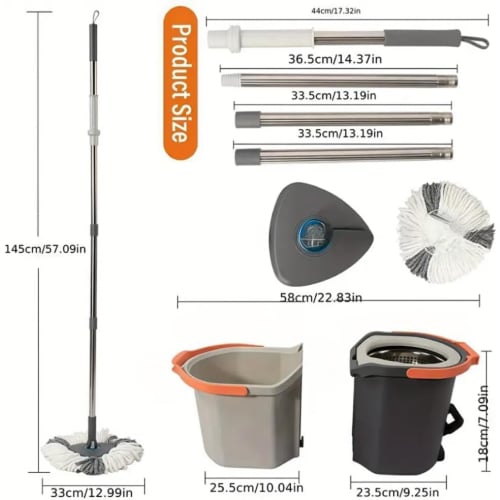 باهرة ممسحة الارضيات الدوارة المطورة حوضين لتنظيف...